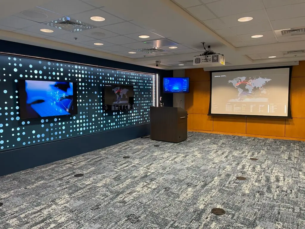 Cybersecurity visualization lab for technology education at Reynolds Community College in Richmond, VA